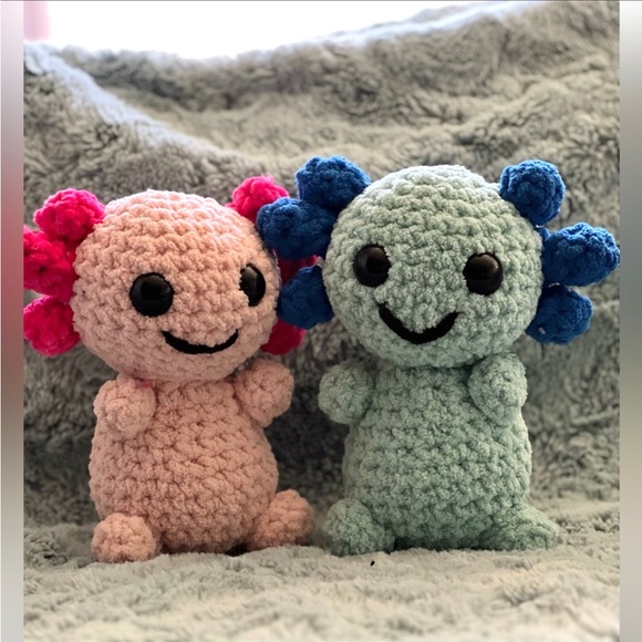 **Made to Order** CUSTOM Axolotl Crochet Plushie | Amigurumi | Stuffed Animal - Picture 1 of 4
